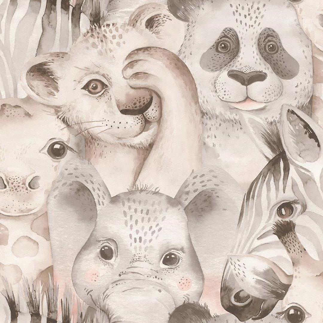 Rasch Grey Animal Wallpaper