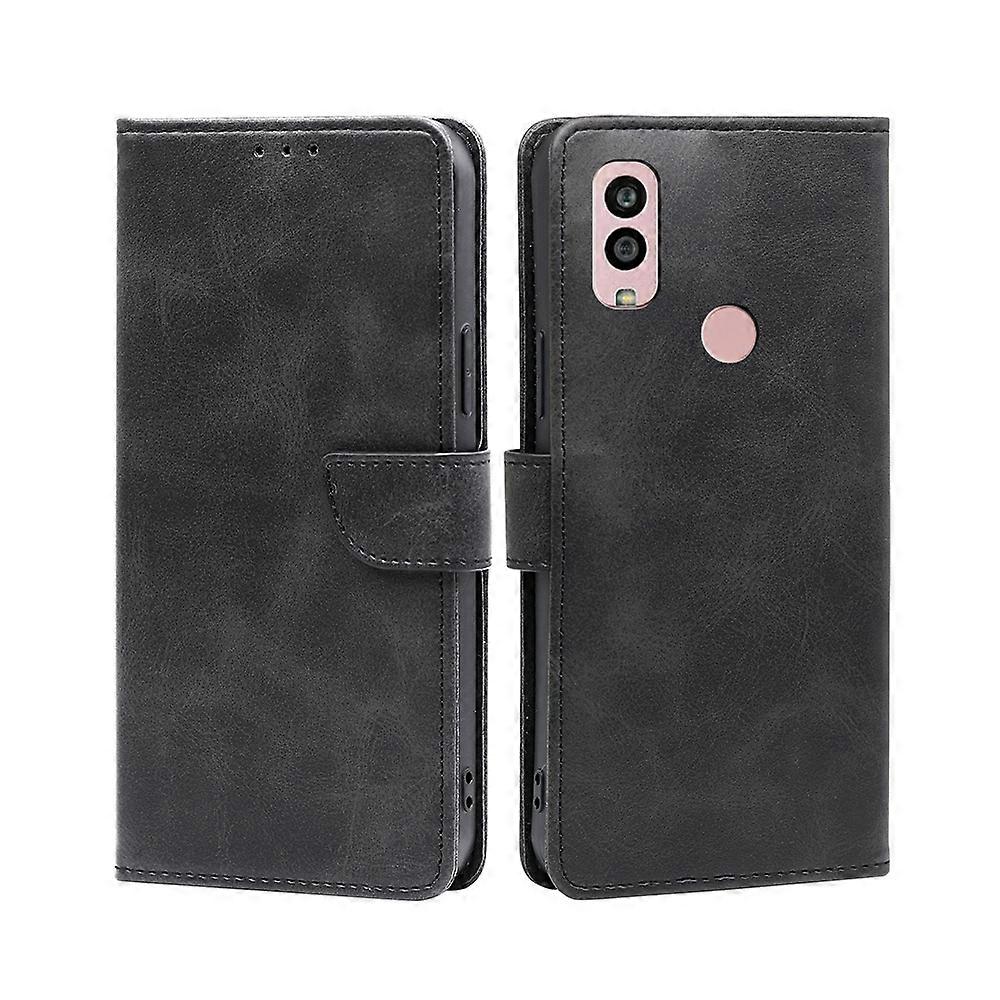For Kyocera Android One S10 Calf Texture Buckle Flip Leather Phone Case