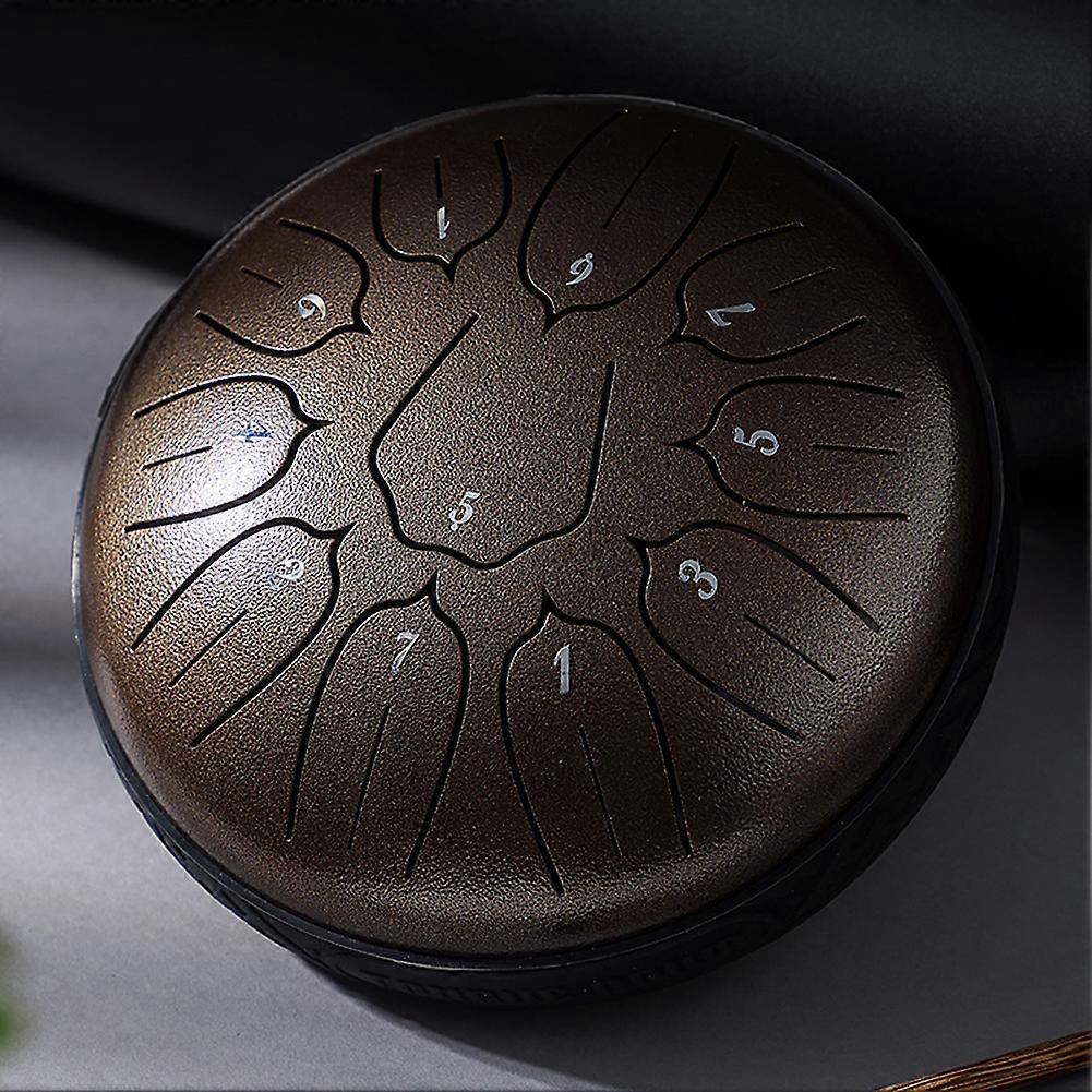6 inch 11-Tone Steel Tongue Drum D-Key Hand Pan Drums with Drumsticks Percussion Musical Instruments