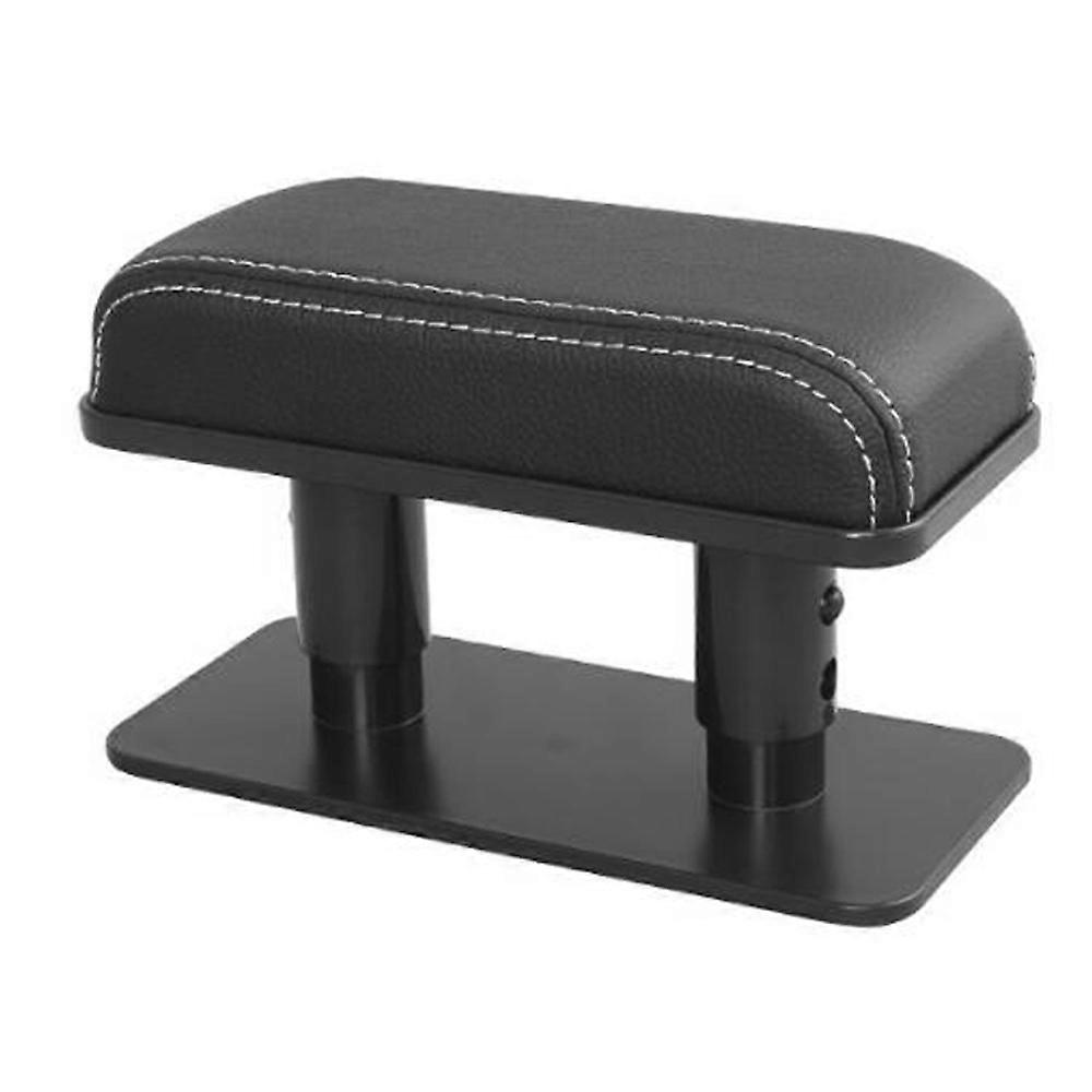 Car Armrest Pad Left Elbow Support Universal Leather Arm Rest Cushion Support 3 Adjustable Height Non-Destructive Installation