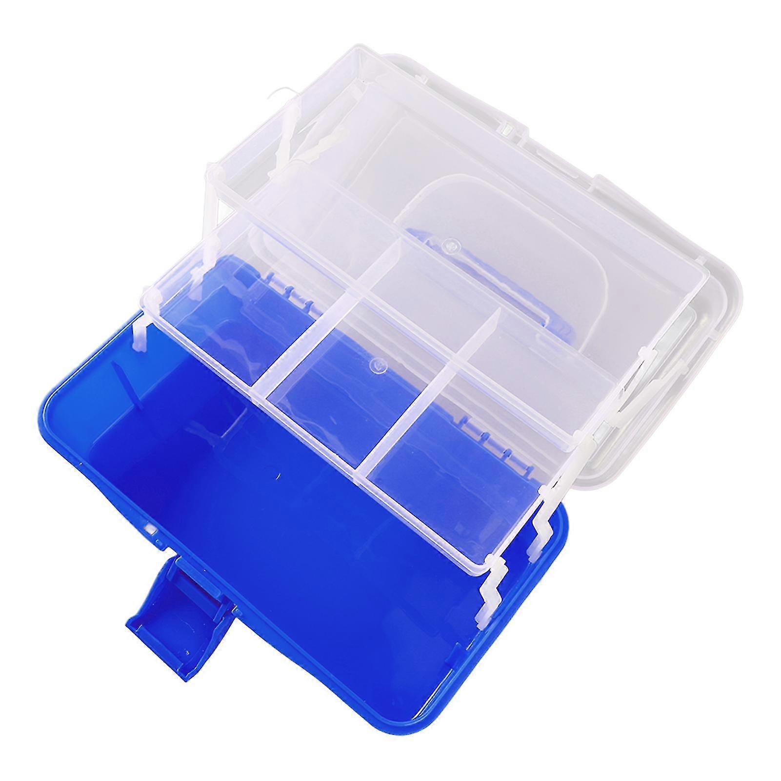 2025 Three Layer Storage Box Plastic Folding Tool Storage Box Portable Handled