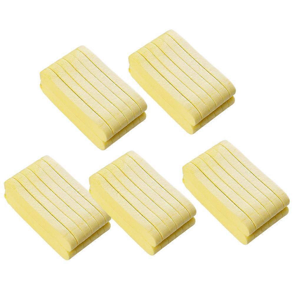 96Pcs Cosmetic Puff Compress Facial Cleansing Sponge Face Cleansing Wash Sponge Makeup Exfoliator Exfoliating Tool (Yellow)