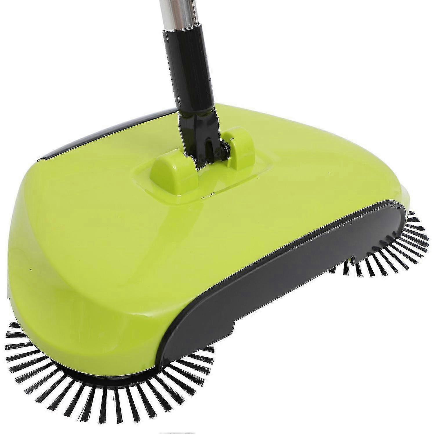 Versatile 3-in-1 Home Cleaning Lazy Hand Push Sweeper with Broom, Dustpan, and Trash Bin Featuring 360 Degree Rotation