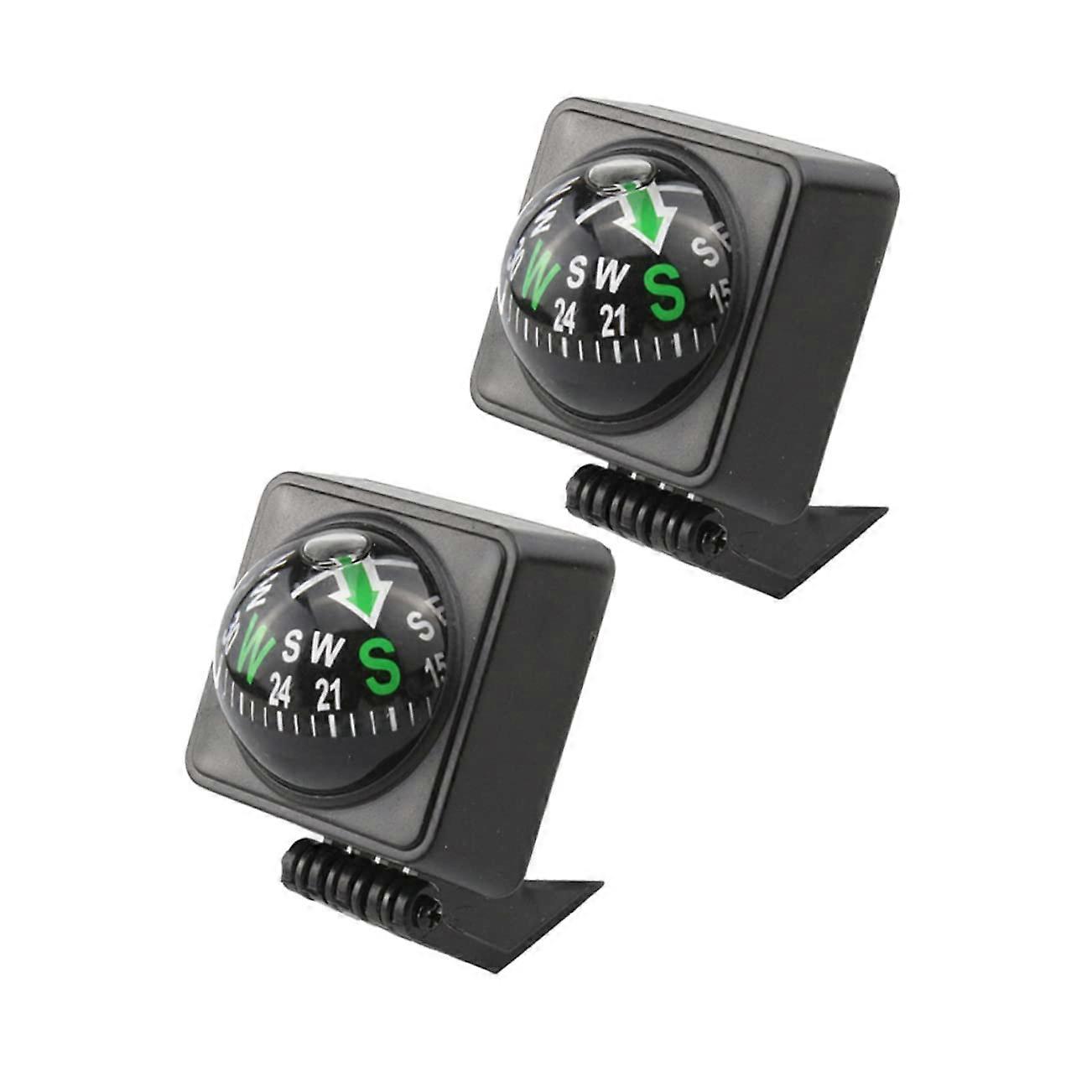 2 pieces car guide and for assemble vehicle boat dark dash with compass abs black