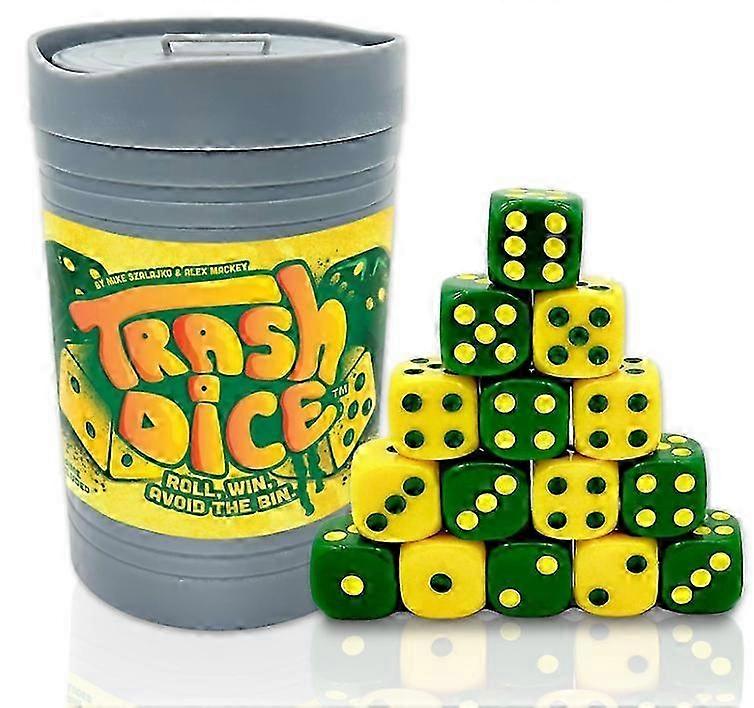 Trash Dice,Fast-Paced Family Dice Game,Exciting 2-Player Board and Dice Game 2025