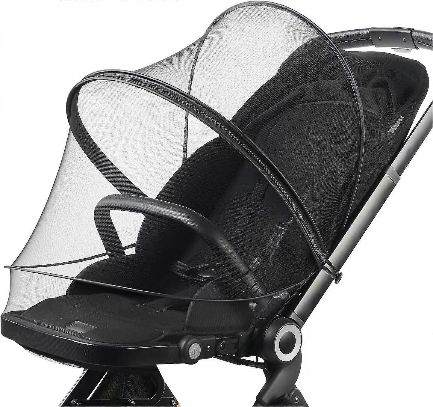 stroller Mosquito Net - Mosquito Net for Stroller - Black - Insect Net for Strollers, Cribs, Cradles - Mosquito Net - Baby Stroller Mosquito Net - Mo