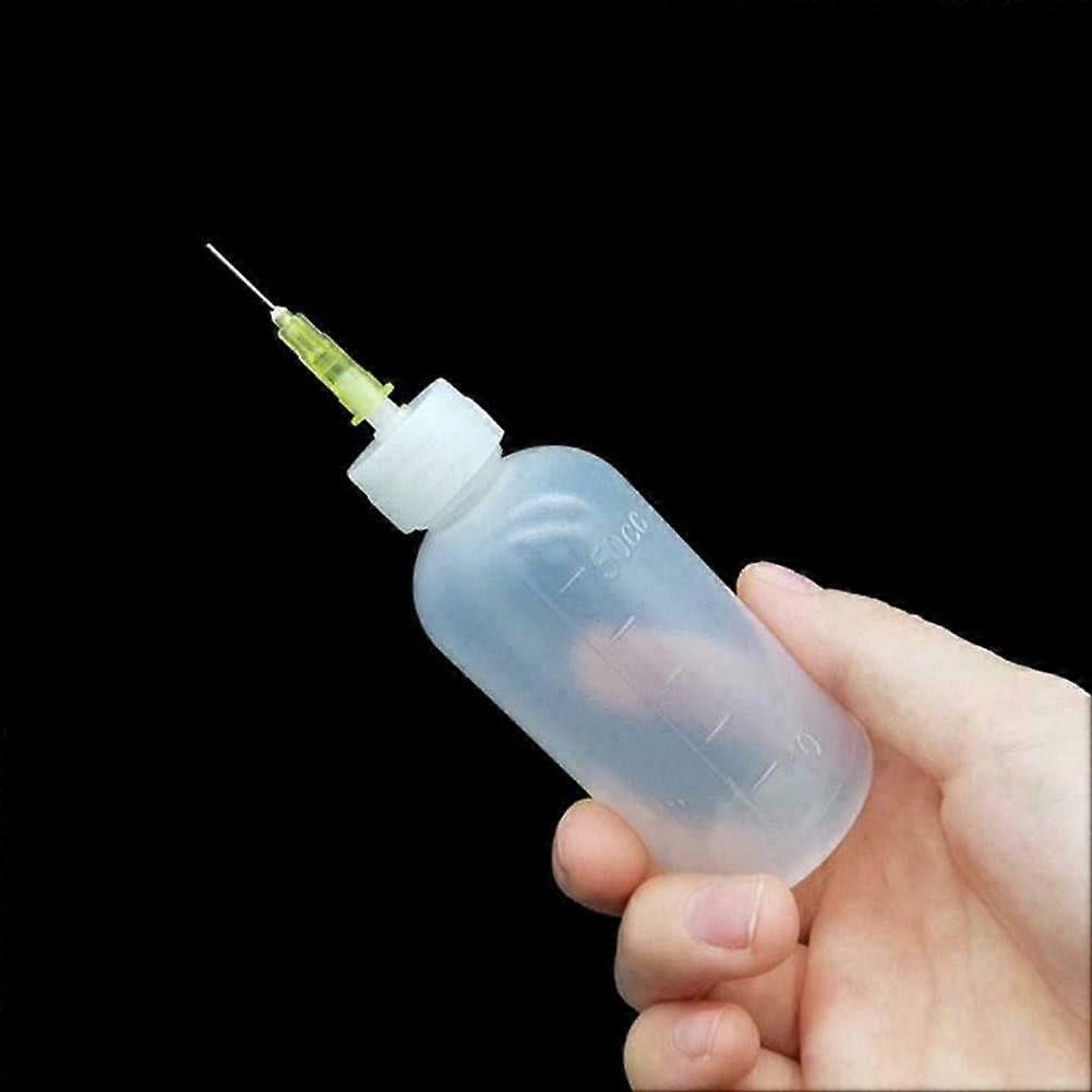 Refillable Needle Dispenser Bottles Set of 2, 30ml Flux Applicator Bottles for Precision Crafting and Soldering