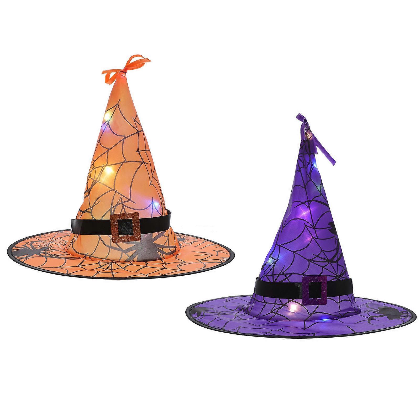 Carnival Decorations Witch Hat Halloween Costume Events Fabric 38x38CM 2Pcs