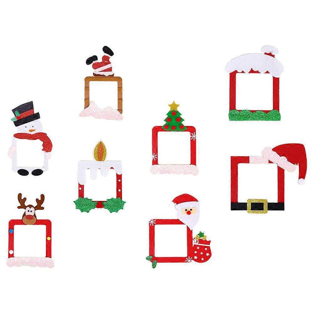 8 قطع أغطية تبديل ضوء عيد الميلاد مع الرنة ورجل الثلج والأشجار أنماط تتلاشى لوحات الحائط الزخرفية المقاومة لتزيين منزل العطلات