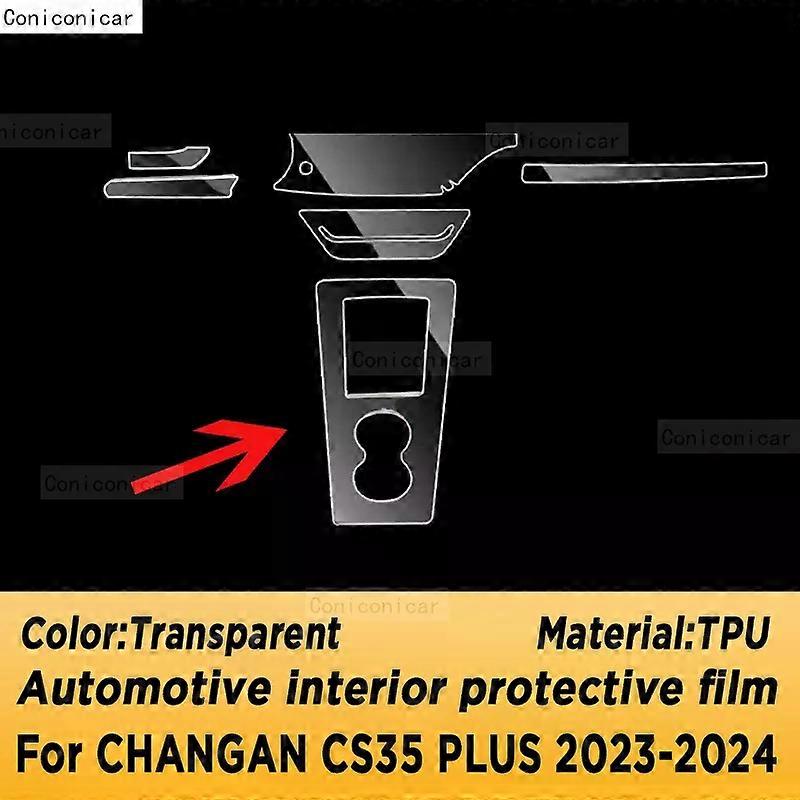 Exquisite For CHANGAN CS35 PLUS 2023 2024 Gearbox Panel Navigation Screen Automotive Interior TPU Protective Film Anti-Scratch Sticker