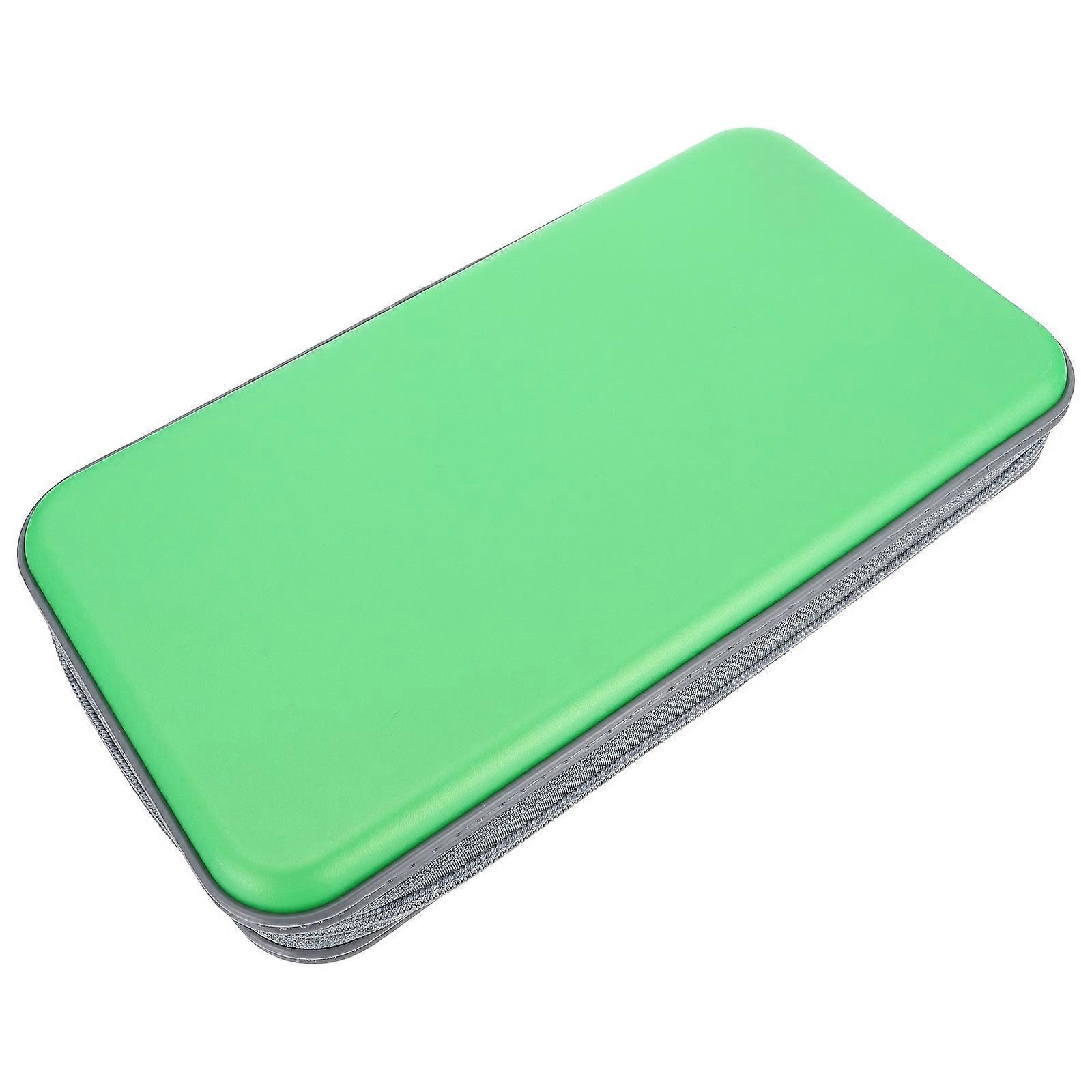Dvd Organizer CD Storage Case Handheld Style Green Color 28X16CM Disc Protection Anti-Pressure 1Pack