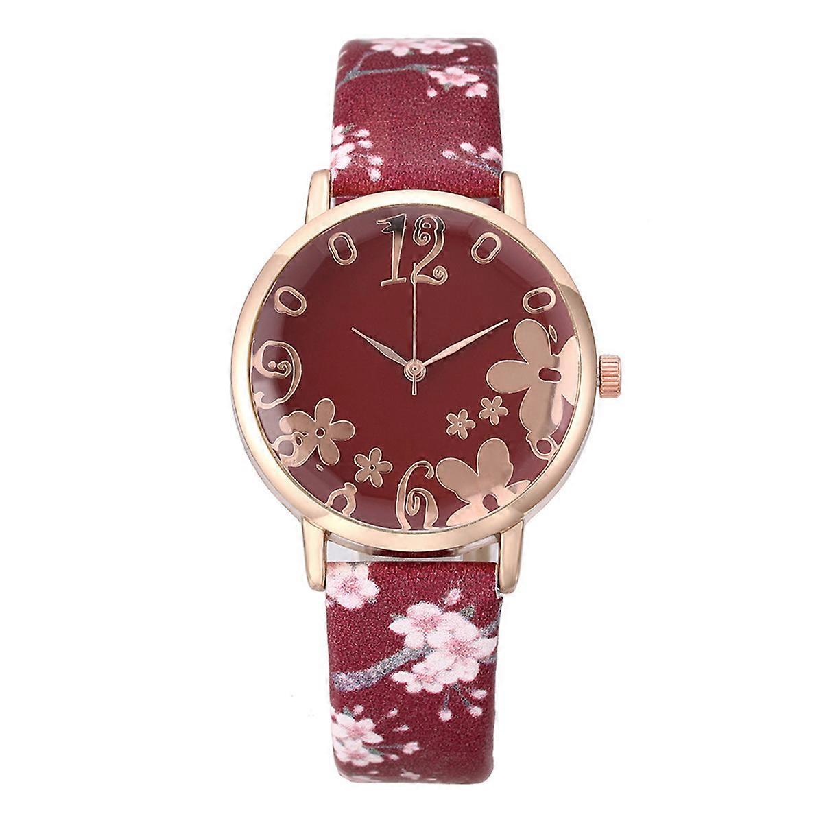 Elegant Creative Plum Blossom Pattern Ladies Watch for Women – Stylish Wrist Decoration for Relatives & Friends, Comfortable & Durable Design