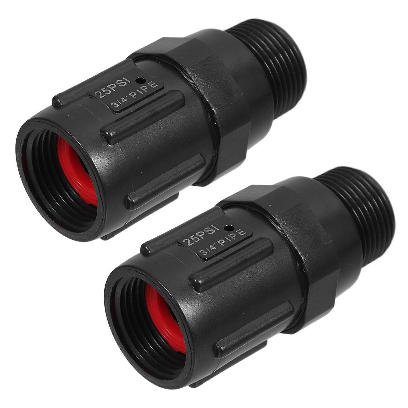 Hose Thread Pressure Reducer Drip Irrigation Pressure Regulator for Farm Irrigation Compact PP Material 2Pcs