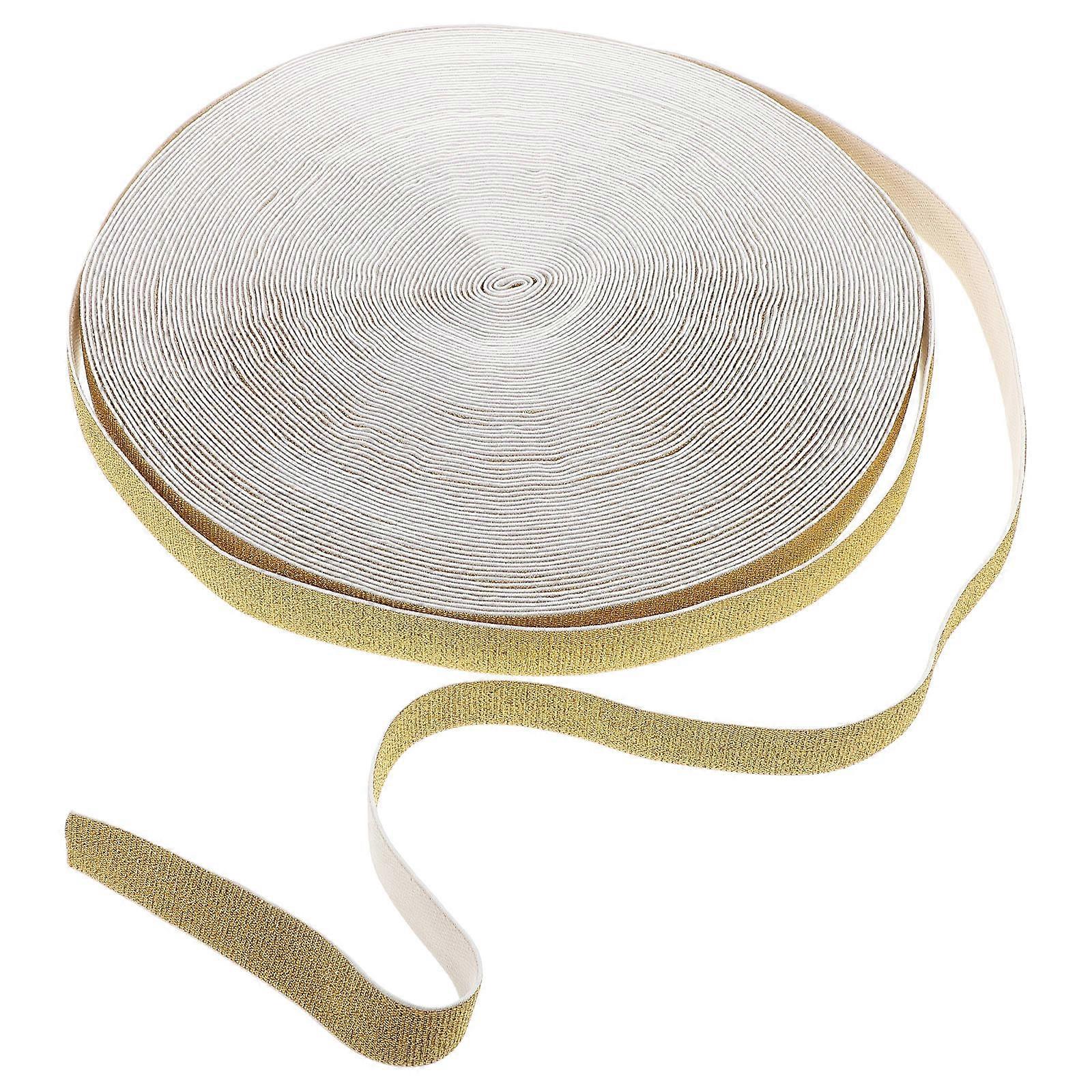 Wide Elastic Ribbon Band Minimalist Design For Crafts Diy Enthusiasts 4400.00X2.50X0.10CM Golden Crafting 1 Roll