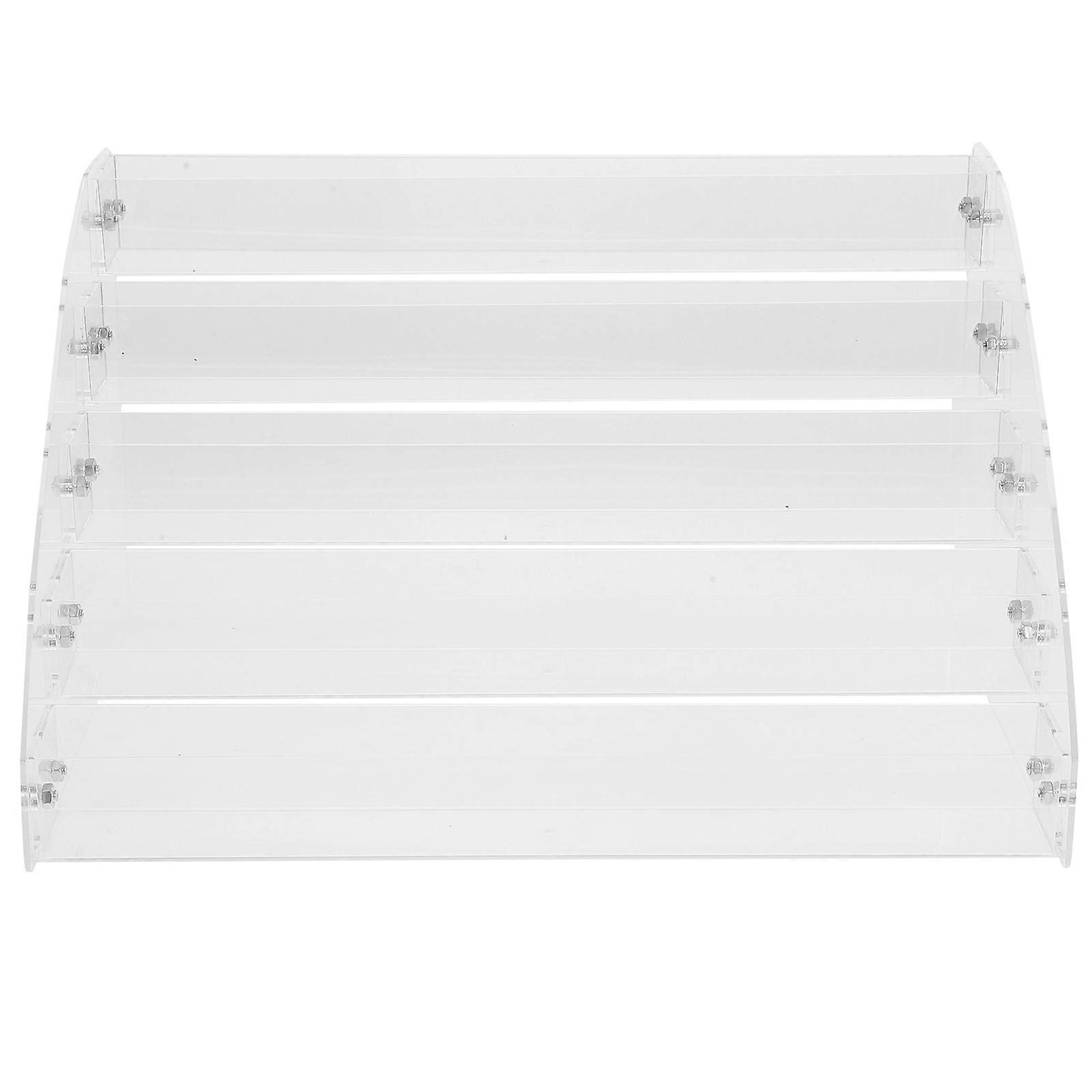 Brochure Display Rack Clear Acrylic Desktop Card Holder For Office Desk Storage 1Set
