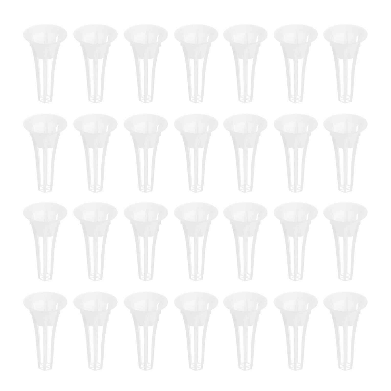 Practical Hydroponic Baskets for Garden Plastic 50 Pcs 3.15x3.15 Inches