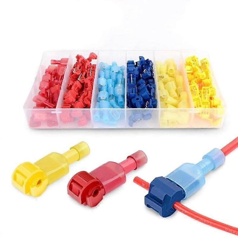 120PCS T-Type Non-Stripping Clamp Combination Plug-in Main Line Branch Clamp Terminal Set