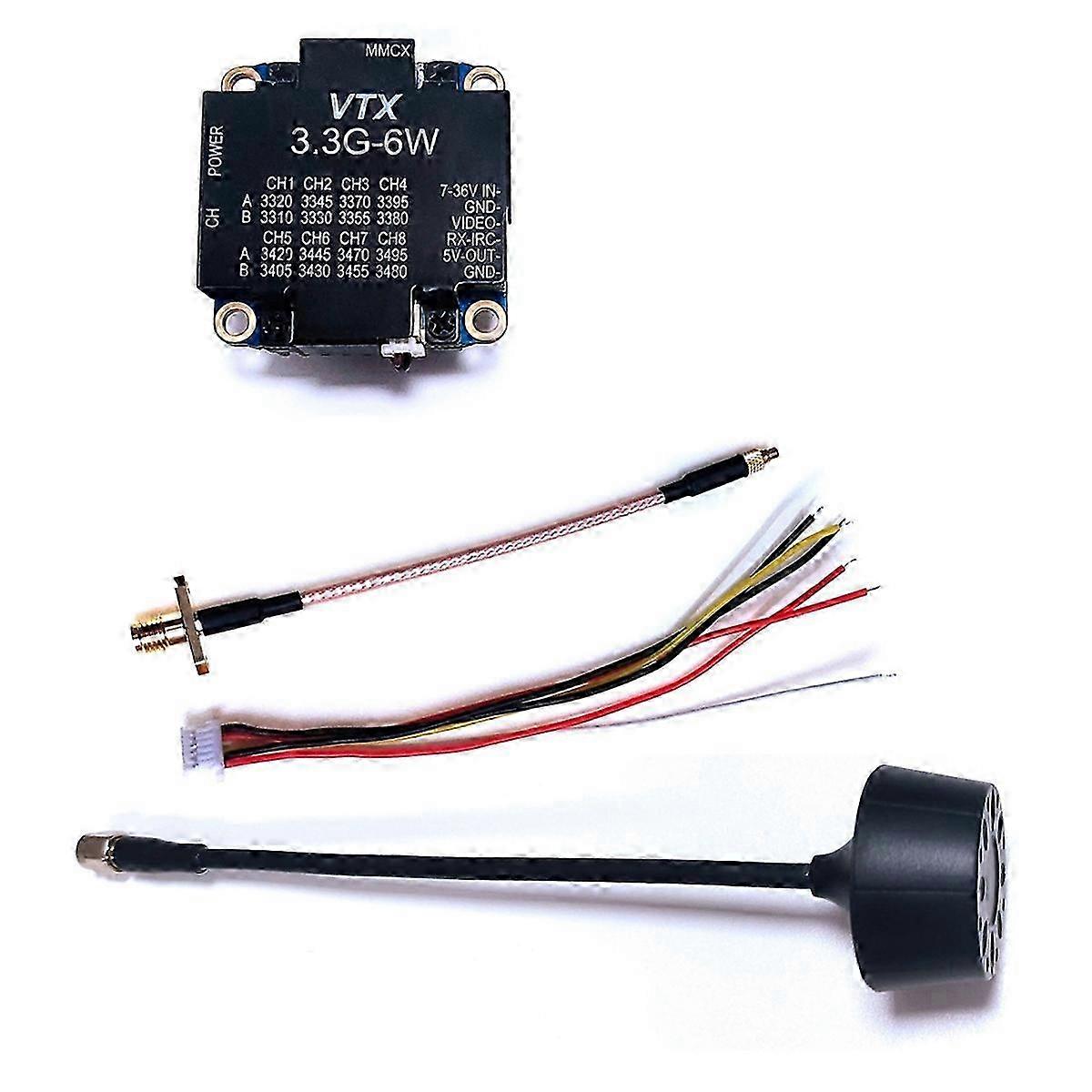 3.3G 6W VTX Transmitter Module 16CH 25mW/1000mW/3000mW/4000mW/6000mW Adjustable DC6-26V for FPV LonBlack SZRH A-S1283