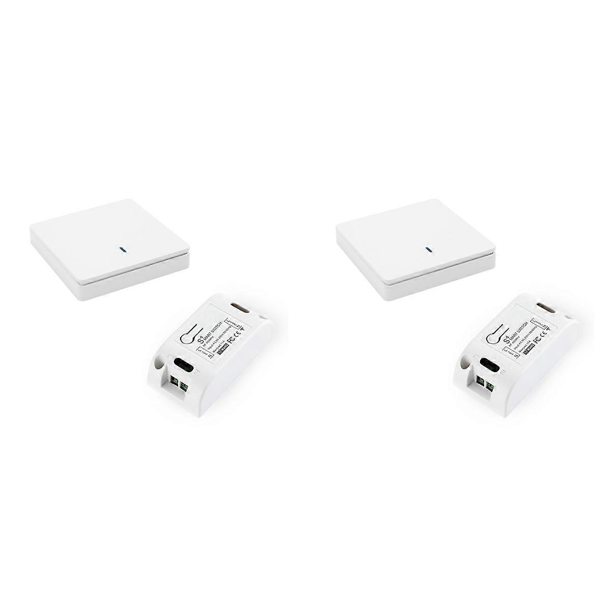 2X Wireless Smart Light Switch 433MHz Lighting Control Intelligent Switch AC 90-250V 10A Module( 1 W