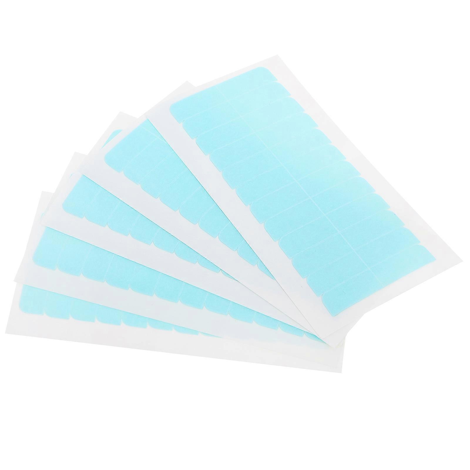 Tape Hair Extensions Double Sided Strong Adhesive Wig Tape Sky-Blue 4.00X0.80X0.01CM High Adhesion 5 Sheets