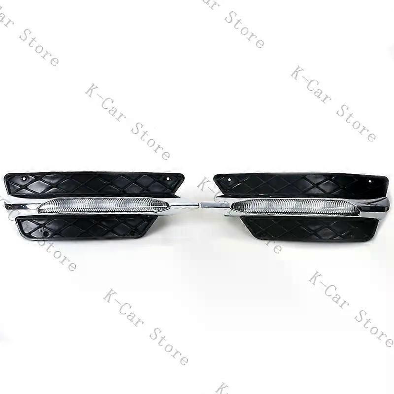 unique For Mercedes Benz W204 C-Class 2012-2014 Front Bumper Grill LED Fog Lamp DRL Daytime Running Light Car Accessorie