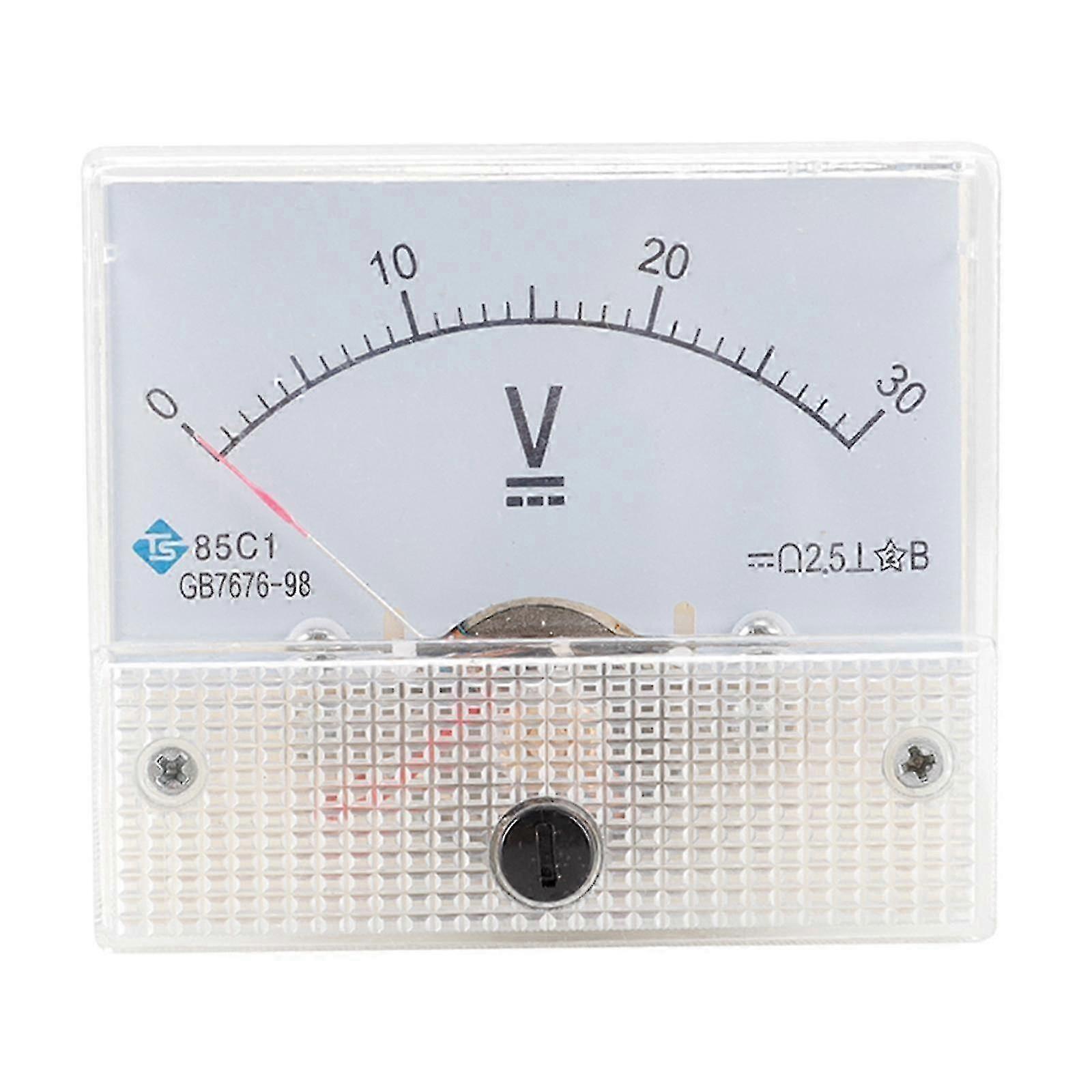 85C1 Analog Panel Meter Voltmeter DC Volt Voltage Meter Gauge DC 0-30V--