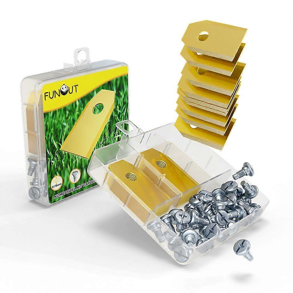 Lames de rechange pour Navimow i105E/i108E/H500E-VF/H800E-VF, lames de robot tondeuse avec revêtement en titane, vis incluses, lames de rechange pour