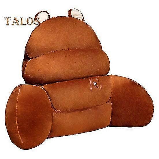 Bed Rest Reading Pillow with Arm Support Zipper Design Super Soft Fully Filled Backrest Support Sofa Couch Pillow Cushion