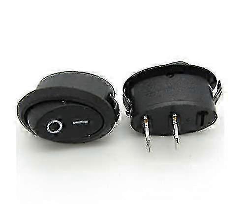 Mini Switch Oval 25x17mm 6a 250v 2 Pin Black On Off 01 Rocker Switch
