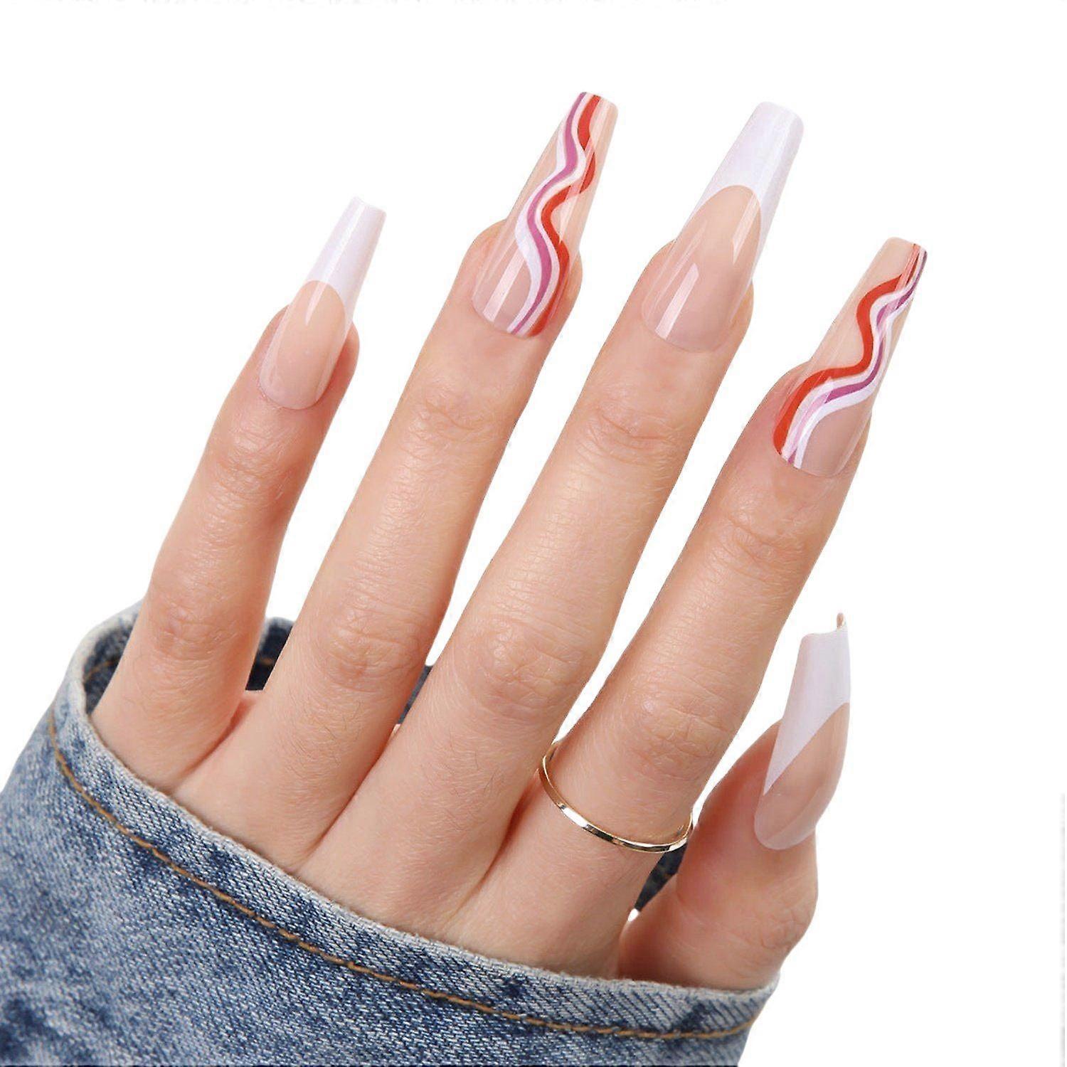 Reusable nail tips with innovative design – 24 pieces with 12 size options and practical accessories for easy and quick application