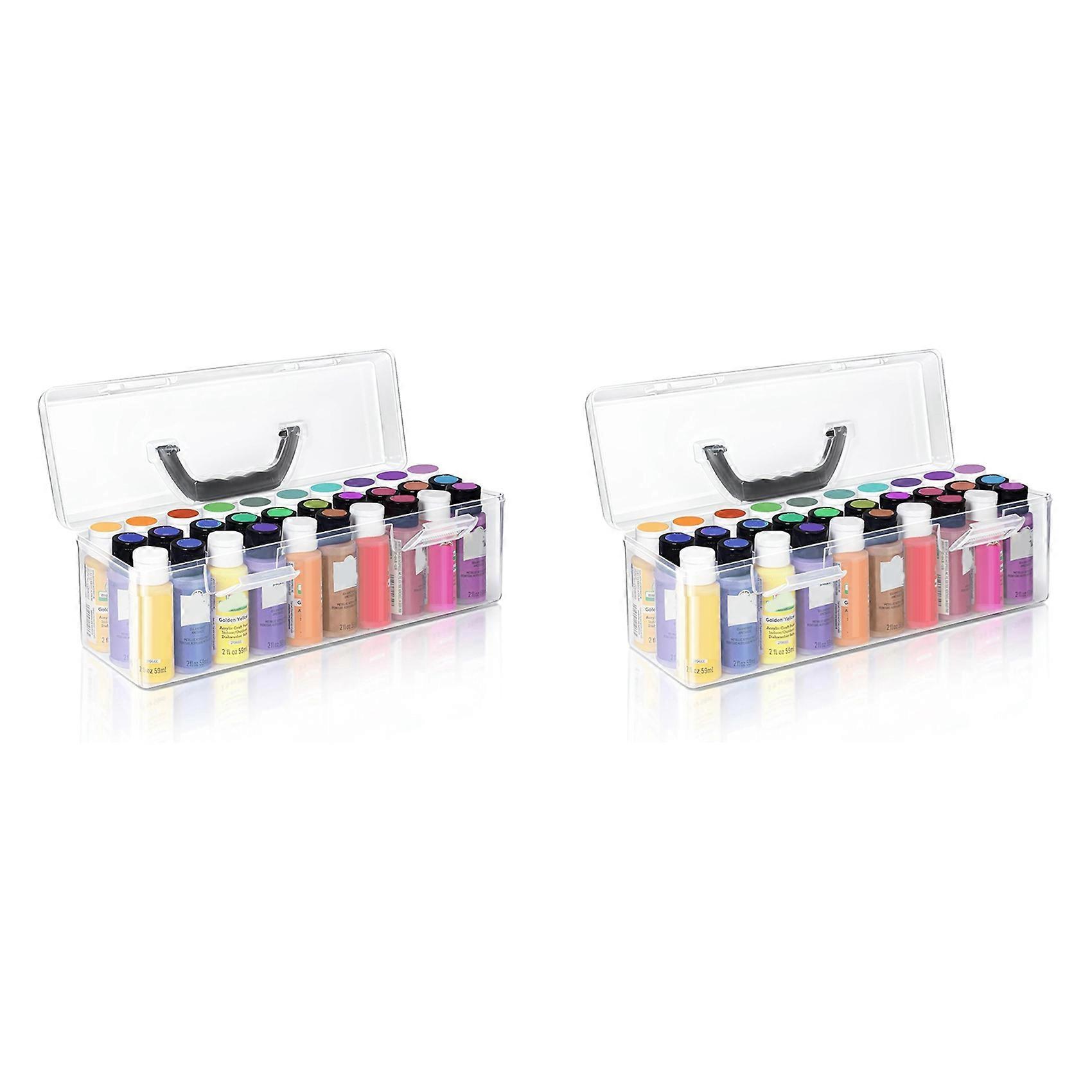 30 bottle capacity acrylic paint storage box