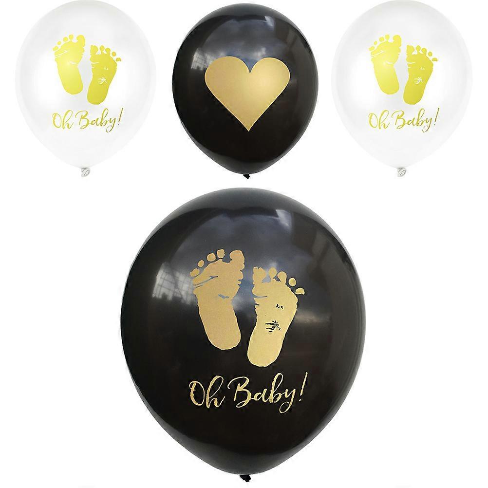Inflatable Balloons For Party Festival Heart Shaped Footprint Balloons Decorative 30Pcs