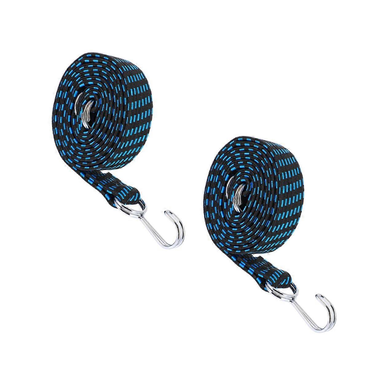 2 Pieces Luggage Fixing Straps Adjustable Elastic Belts with Hooks for Secure Cargo Fastening During Transport