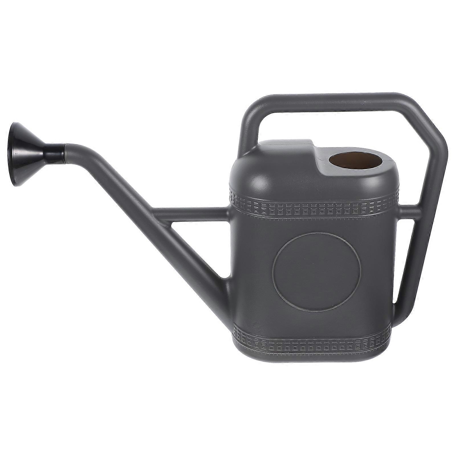 Plastic Watering Pot Large Capacity For Garden Use Grey Color 18.9X12.6X4.5in 1Pack