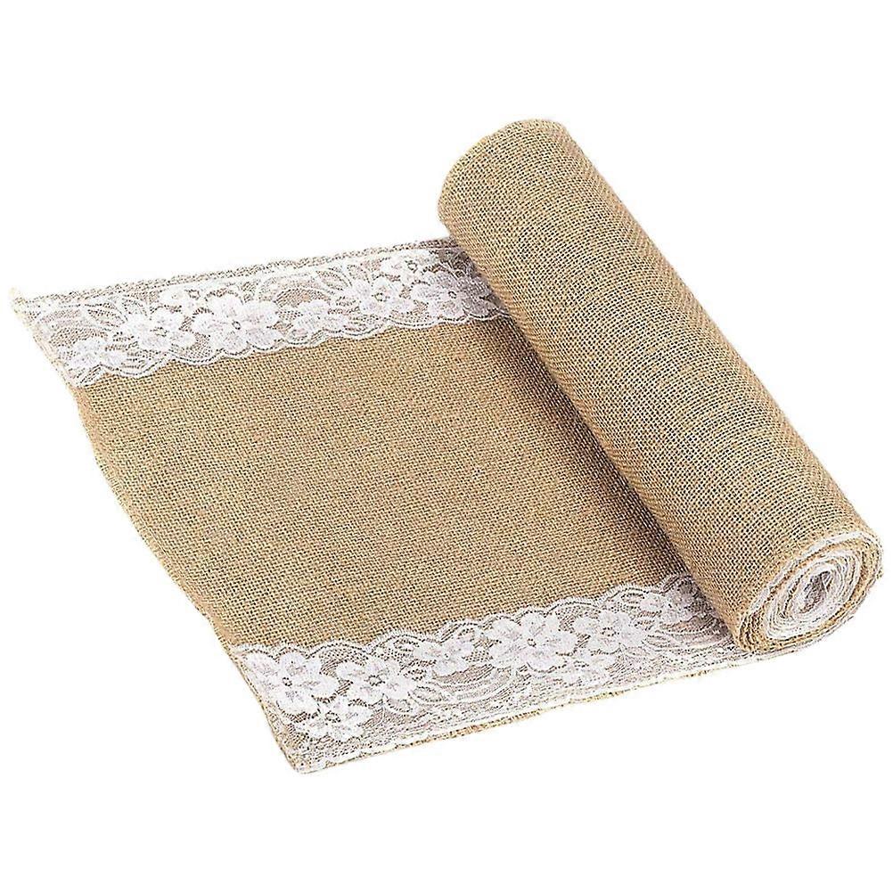Vintage Table Runner Linen Material Rectangular Shape Anti-static Insulating Fiber 275X30CM 1Set