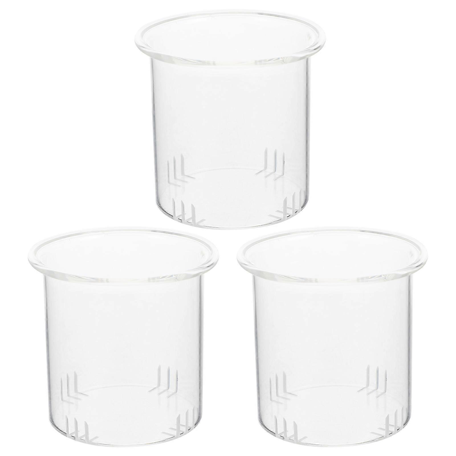 Tea Pot Strainers Clear Glass Strainer Tea Infusers for Teapot Home Use 3Pcs