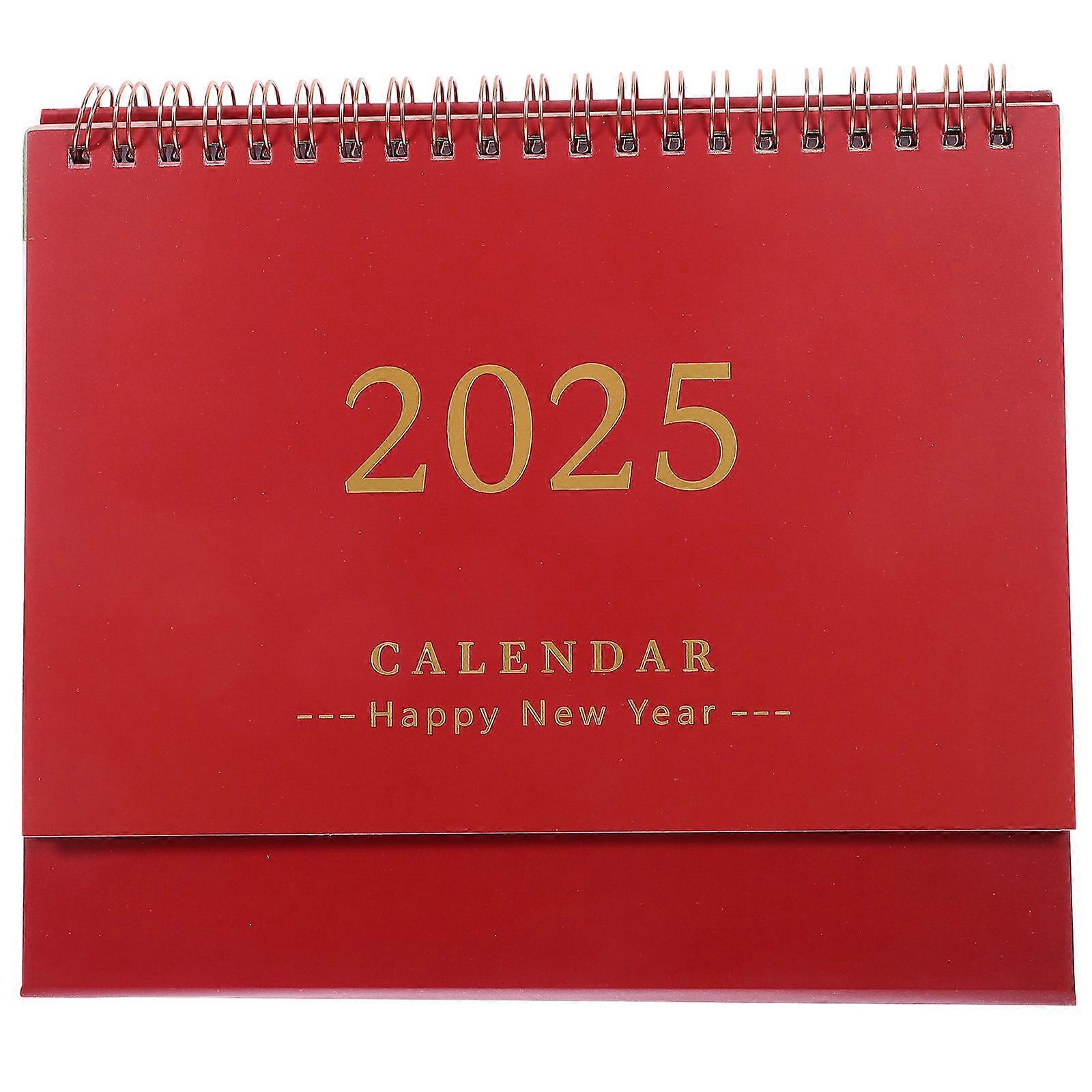 Standing Desk Calendar Mini Daily Schedule for Students Rectangular 7.47x6.48x3.14in 360-degree Pages 1Pcs