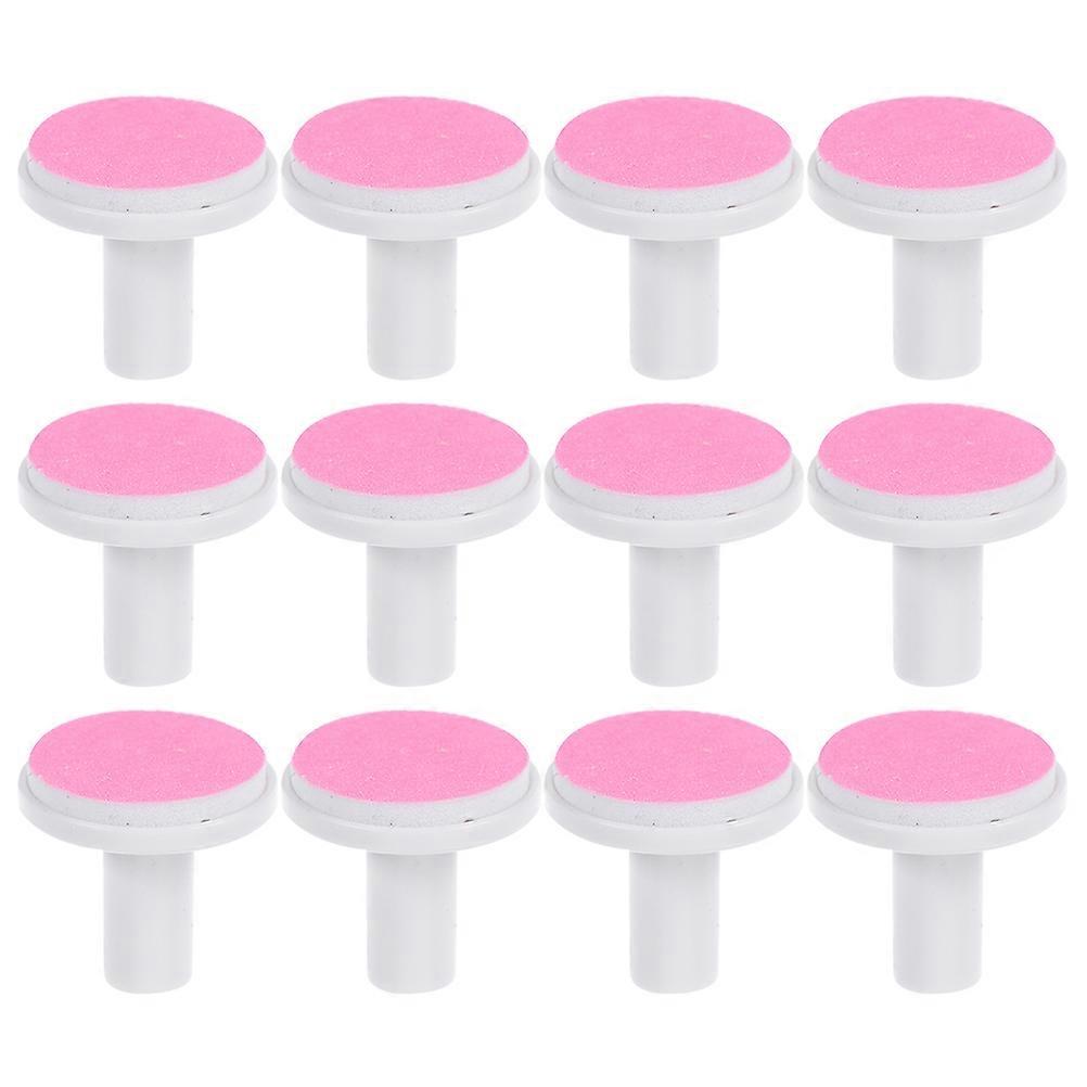 Nail Buffer Electric Nail Trimmer Replacement Pads for Home Use Pink 1.80X1.80X1.60CM Nail Grinding 24Pcs