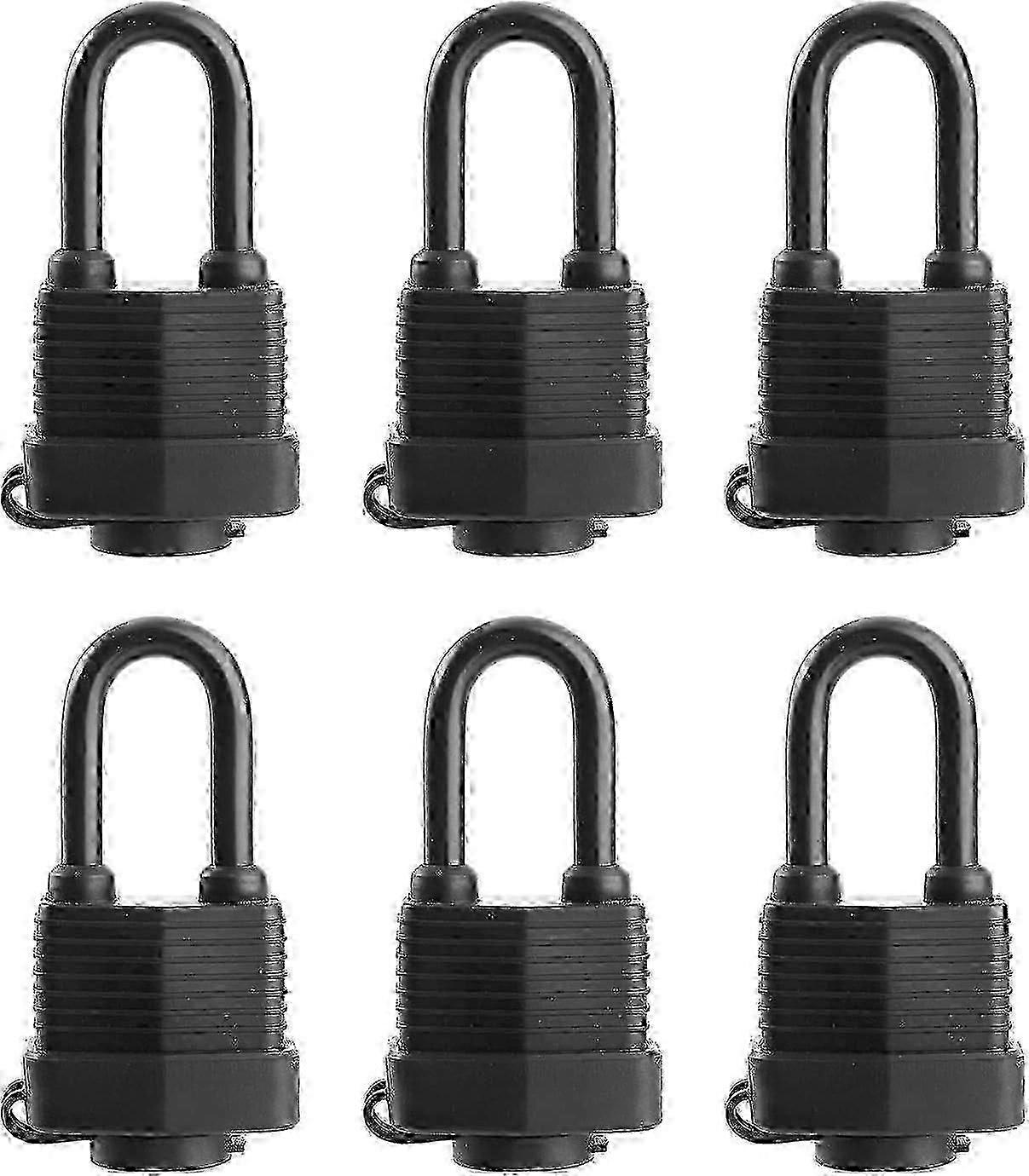 6 عبوات أقفال مقاومة للماء مثبتة على حد سواء مع فولاذ مصفح - قفل خارجي آمن متين