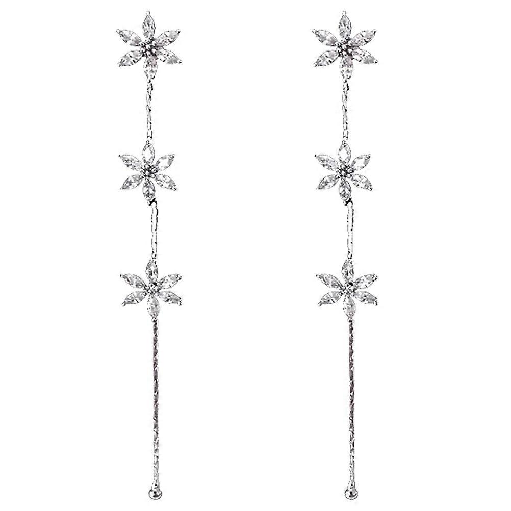 Sparkly Earrings Dangle S925 Silver Allergy Free 1Pair