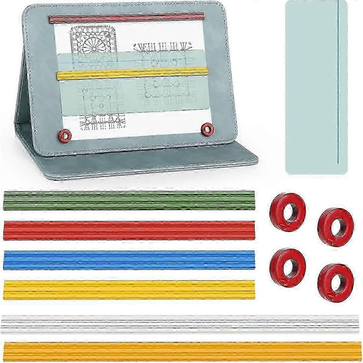 Magnet Set for Knitting Chart Keeper, 11PCS Multicolor Pattern Holder Replacement