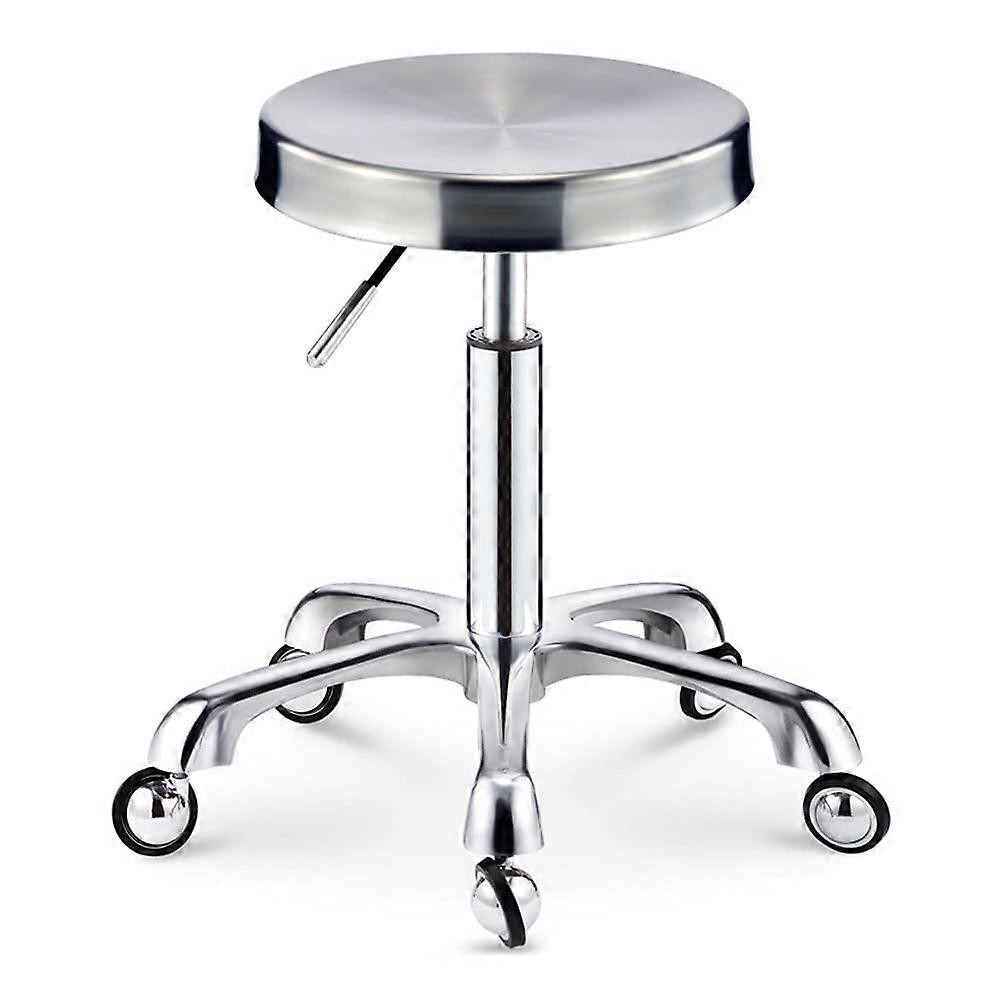 Rotating stool, swivel rolling stool with wheels, heightadjustable, loadbearing, 441 lbs, sturdy hydraulic stool, barber chair stool charitable