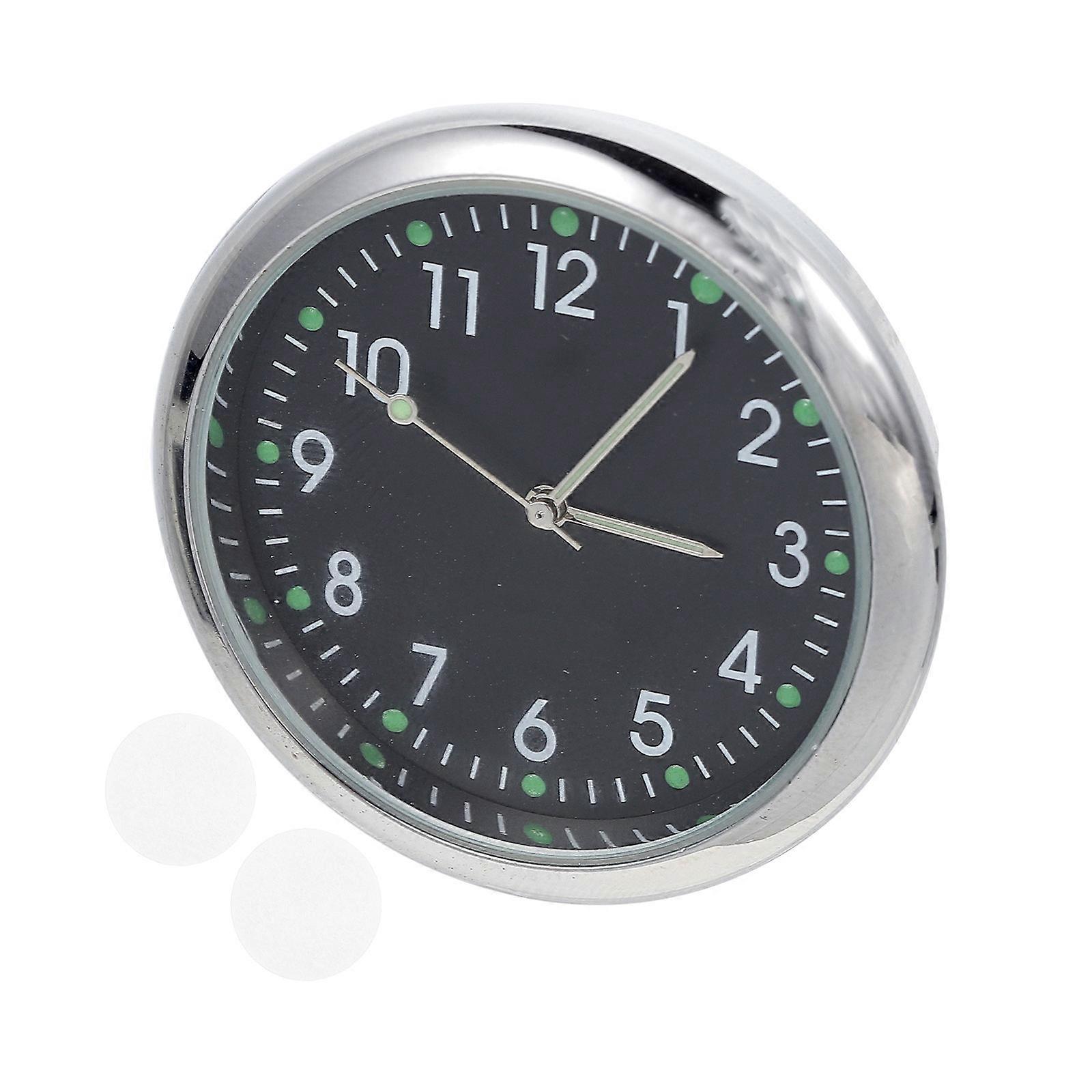 Car Clock Accessory Metal Car Clock for Car Interior Decor 1Set