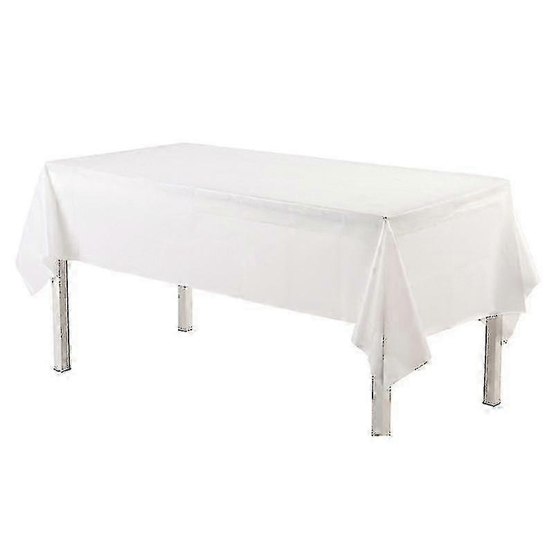 Translucent Plastic Rectangular Disposable Tablecloth, 1.37 X 2.74 M - Premium and Highly Durable