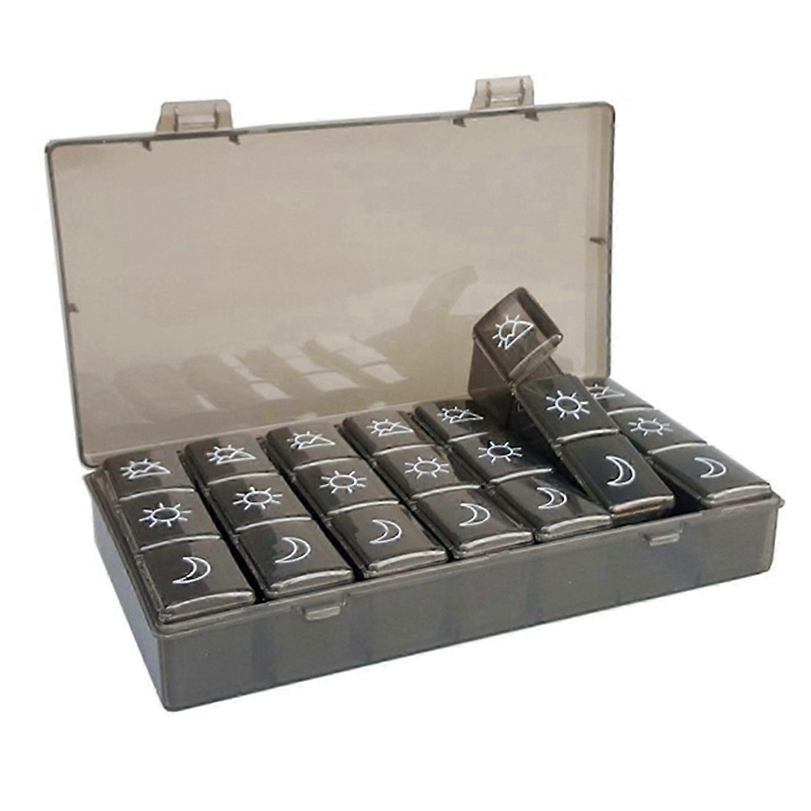 21 Grids Large Capacity Medicine Case Weekly Tablet Organizer Portable Tablet Box