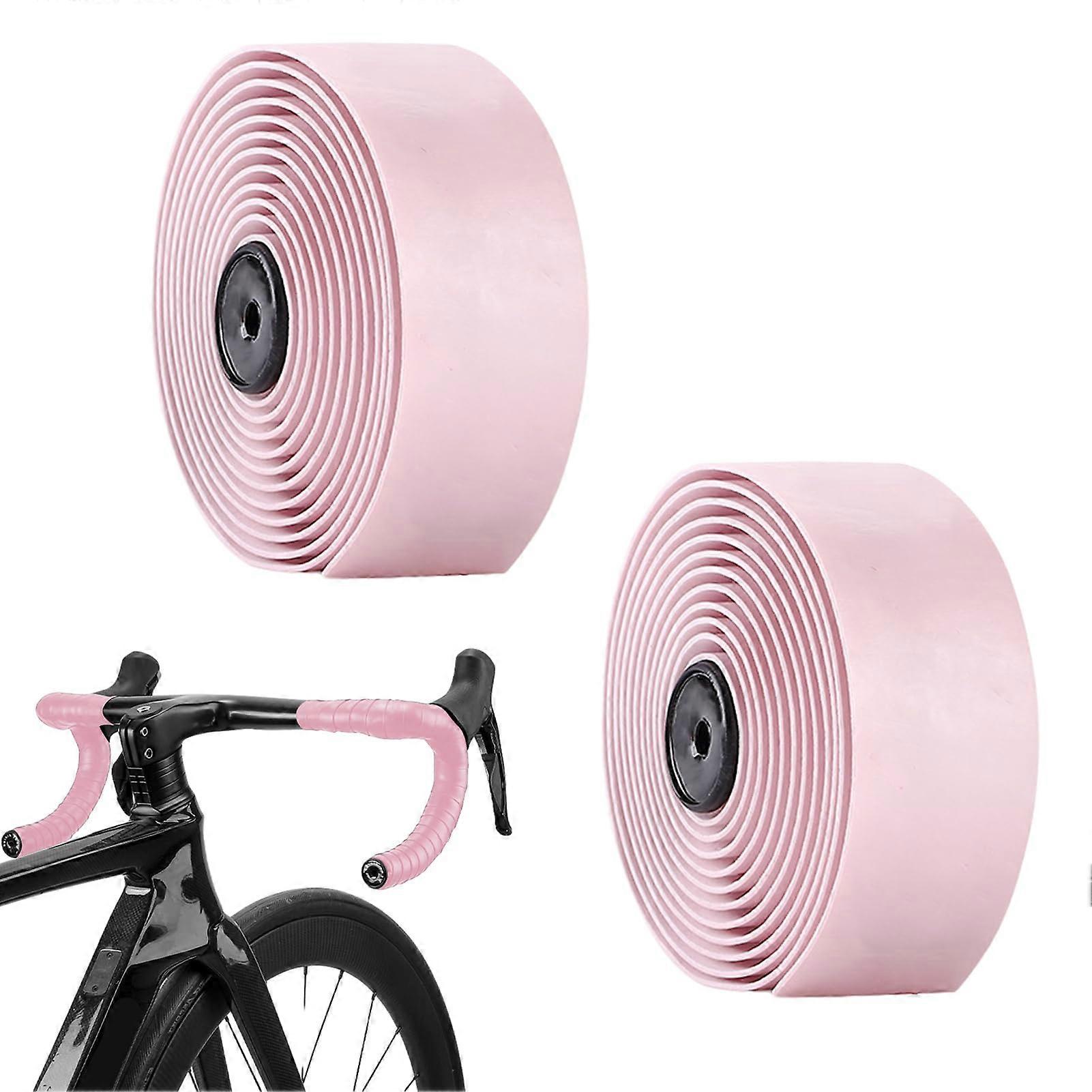 Cycling Bicycle Handlebar Tape Pink – Road Bike Grip Tape with Bar Plugs for City and Road Bicycles