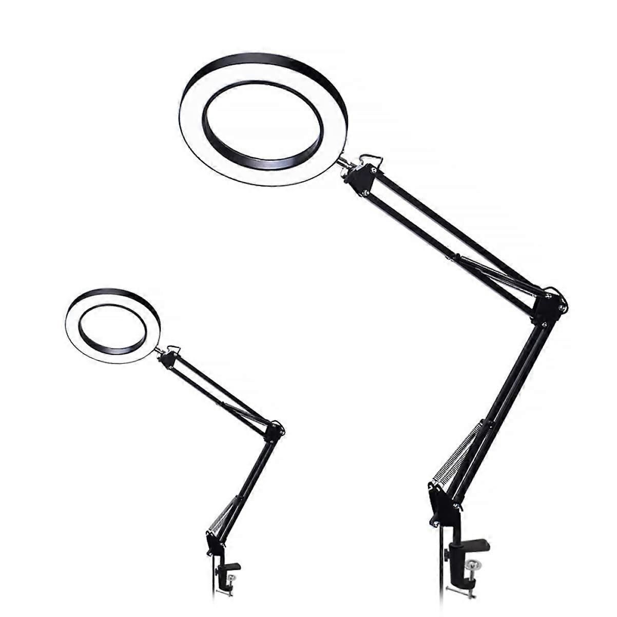 LED Magnifying Lamp Black