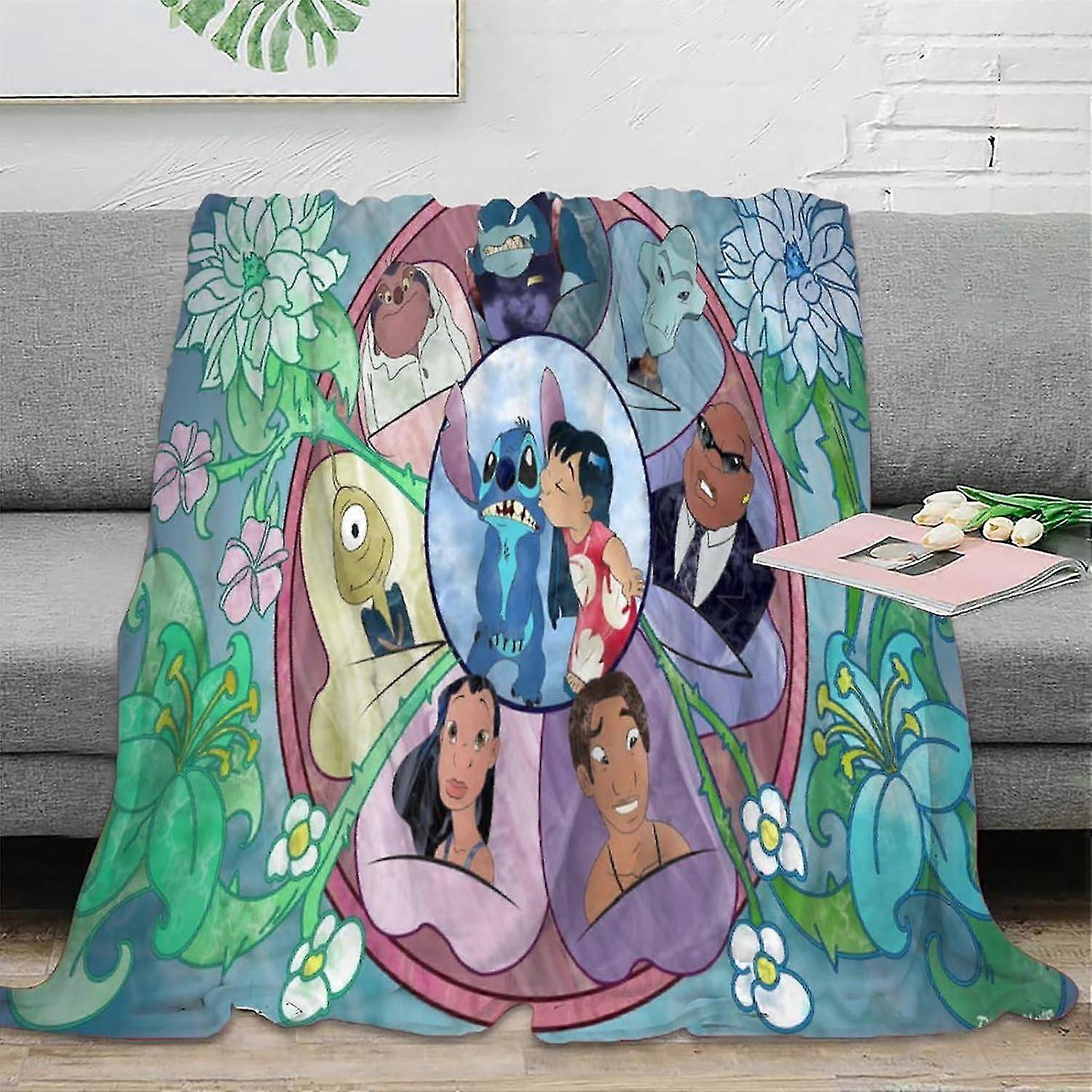 Suitable for a Lilo & Stitch Throw Blanket for Boys, Soft 3D Plush Fleece Blanket for Kids, Autumn/Winter Warm Blanket