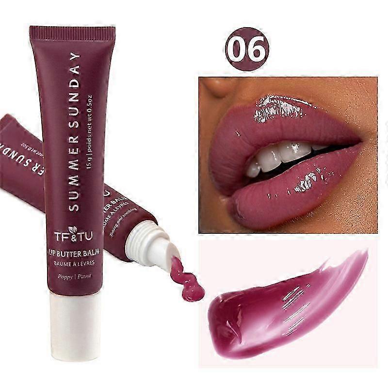 Tinted Lip Butter Balm - Glossy Moisturizing Mini Lip Balm for High Shiny Finish - Shine & Hydration - Softening & Soothing Peptide Lip Care