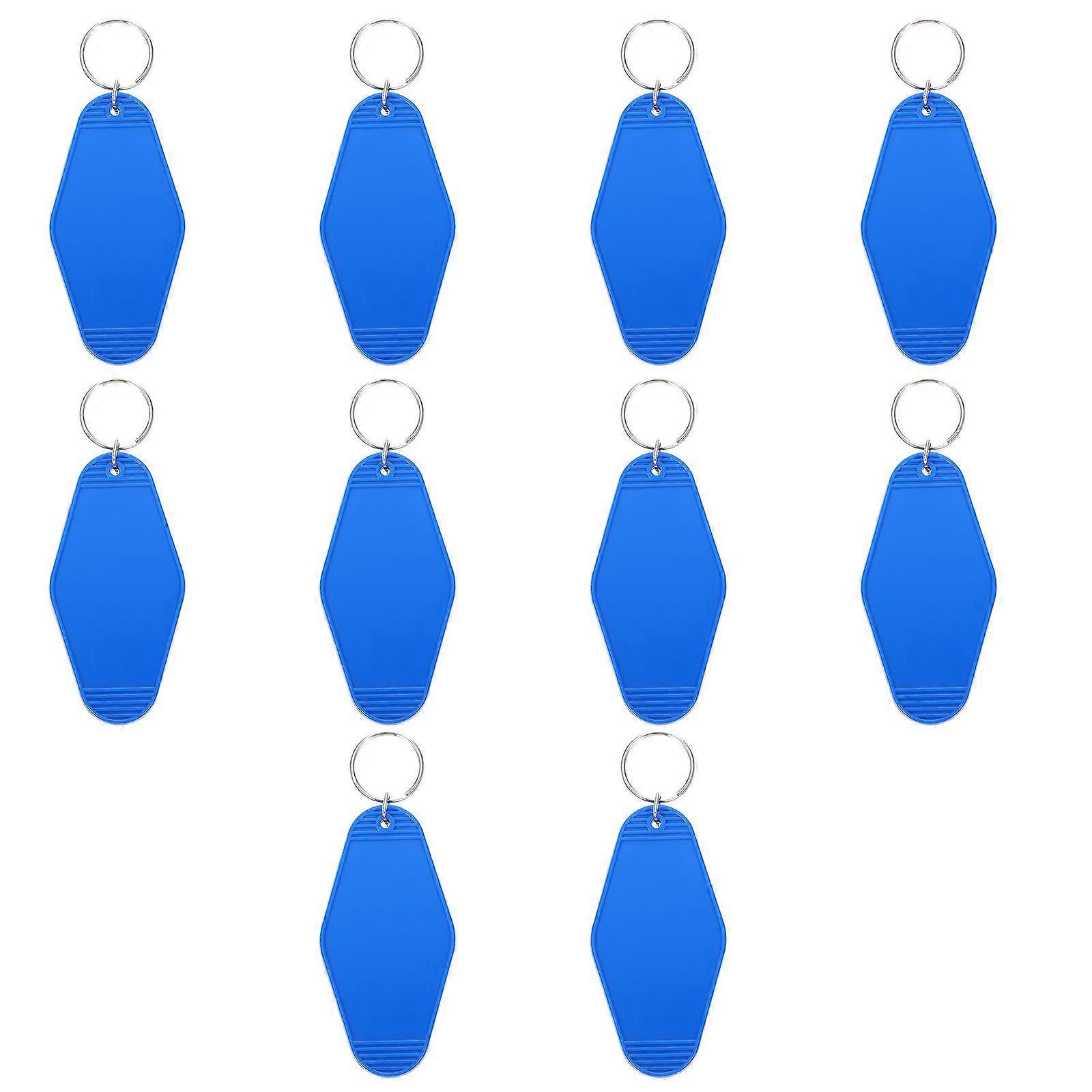 10Pcs Plastic Key Labels Key Chain ID Name Tags Key Identifiers for Luggage Bag